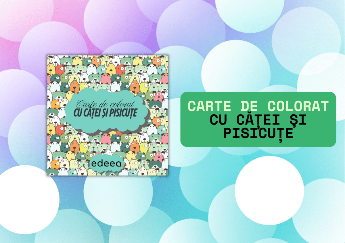 Carte de colorat digitală – 30 de ilustrații complexe cu cățeluși și pisicuțe - imagine 1